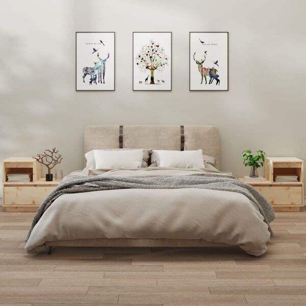 vidaXL Nočna omarica 2 kosa 60x34x51 cm trdna borovina