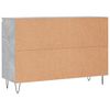 vidaXL Komoda betonsko siva 101,5x35x70 cm inženirski les
