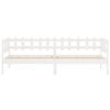 vidaXL Izvlečna postelja brez vzmetnice bela 80x200 cm trdna borovina