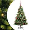 vidaXL Umjetna zložljiva božićna jelka 150 LED Zelena 120 cm PVC in PE