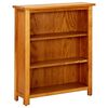vidaXL Knjižna omara 3-nadstropna 70x22,5x82 cm trdna hrastovina