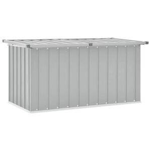 vidaXL Vrtna &scaron;katla za shranjevanje siva 129x67x65 cm