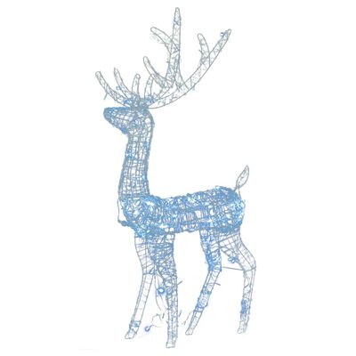 vidaXL Božični severni jeleni iz akrila 3 kosi 120 cm hladno beli