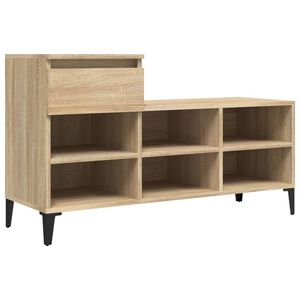 vidaXL Omarica za čevlje sonoma hrast 102x36x60 cm inženirski les