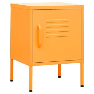 vidaXL Nočna omarica gorčično rumena 35x35x51 cm jeklo