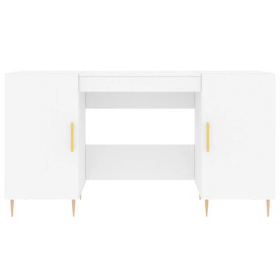 vidaXL Pisalna miza bela 140x50x75 cm inženirski les