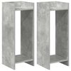 vidaXL Stojalo za rastline s polico 2 pcs Beton Siva 30 x 30 x 80 cm