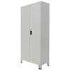vidaXL Pisarni&scaron;ka omara z 2 vrati jeklo 90x40x180 cm siva
