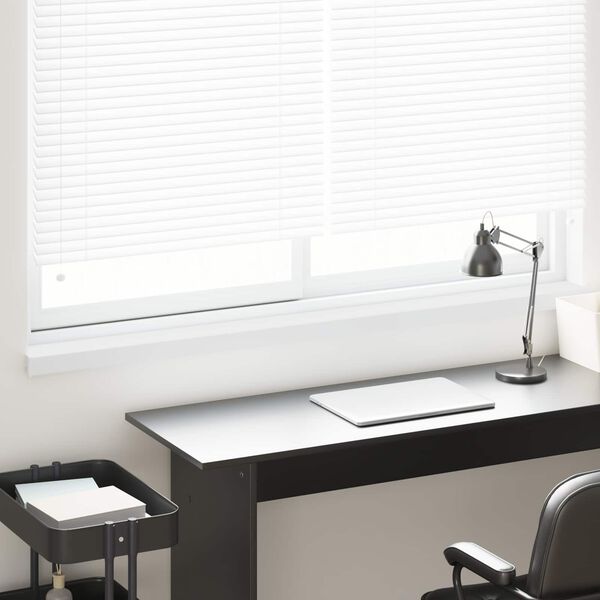 vidaXL Okenski nadstre&scaron;ek Bela 120 x 15 x 4,5 cm PVC