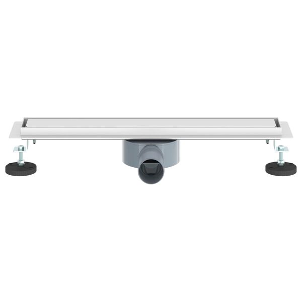 vidaXL Tu&scaron; odtok 2-v-1 z 360&deg; sifonom srebrna 54 x 11 x 9,5 cm