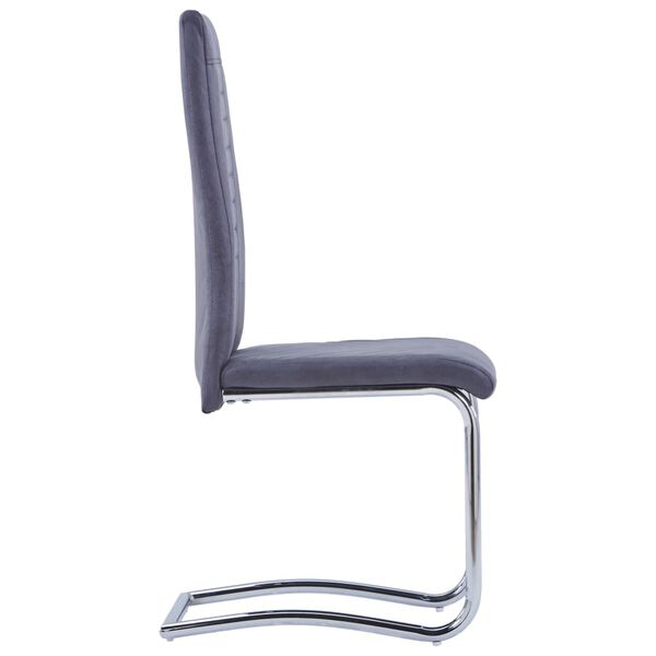 vidaXL Nihajni jedilni stoli 2 kosa sivo umetno semi&scaron; usnje