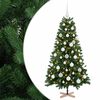 vidaXL Umetna božična jelka z bučko 120 cm 150 LED Toplo bela PVC