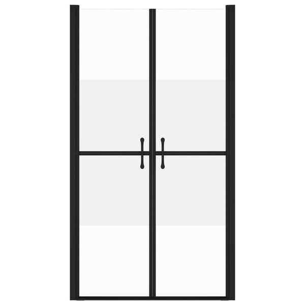 vidaXL Vrata za tuš delno mlečna ESG (73-76)x190 cm