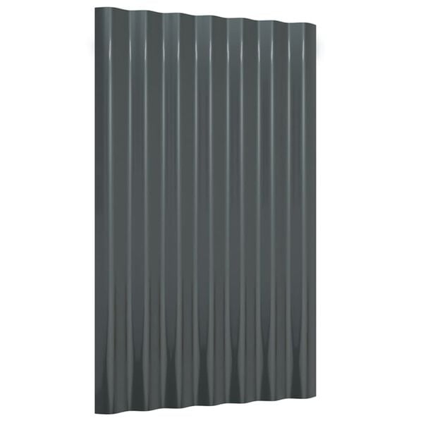 vidaXL Stre&scaron;ne plo&scaron;če 36 kos. cinkano jeklo antracit 60x36 cm