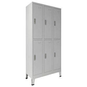 vidaXL Locker Omara Siva 45 x 90 x 180 cm