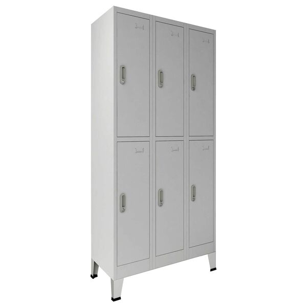 vidaXL Locker Omara Siva 45 x 90 x 180 cm