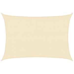 vidaXL Senčno jadro 160 g/m&sup2; krem 3,5x4,5 m HDPE