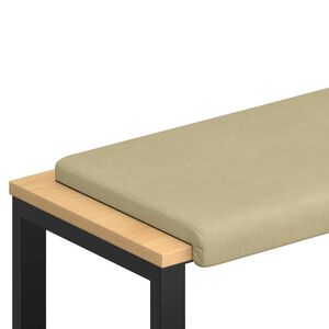vidaXL Blazina za klop korduroy Siva zelena Globina 35 cm