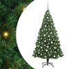 vidaXL Umestno božično drevo Zelena 210 cm PVC, jeklo in plastika