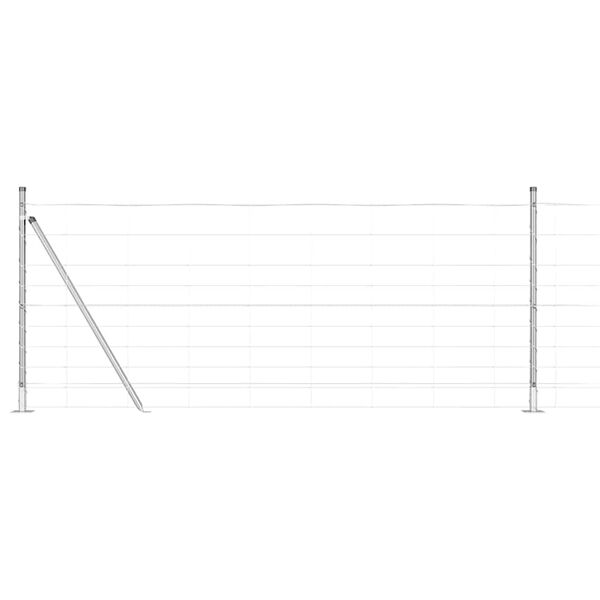 vidaXL Steber ograje. Cinkano 25 x 1 m Jeklo