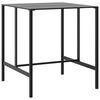 vidaXL Barska miza črna 100x100x110 cm pra&scaron;no barvano jeklo