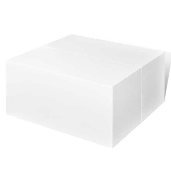 vidaXL Klubska miza Bela