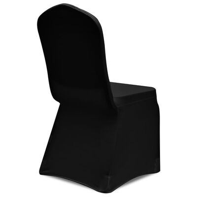 vidaXL Prevleka za stol raztegljiva črna 12 kosov