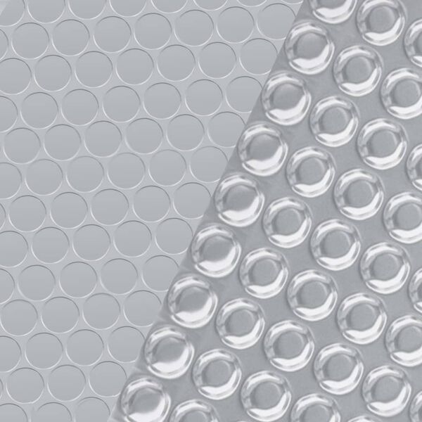 vidaXL Plavajoča pravokotna PE solarna folija za bazen 10x5 m srebrna