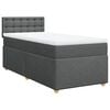 vidaXL Box spring postelja z vzmetnico temno siva 80x200 cm blago