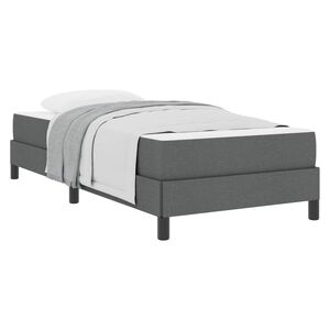 vidaXL Postelja z vzmetnico z vzmetnico Temno siva 80 x 200 cm blago