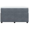 vidaXL Box spring postelja z vzmetnico temno siva 120x200 cm žamet