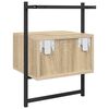 vidaXL Stenska nočna omarica sonoma hrast 35x30x51 cm inženirski les