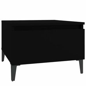 vidaXL Stranska mizica črna 50x46x35 cm inženirski les