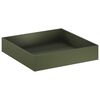 vidaXL Vrtni lonček Olivno zelena 100 x 100 x 20 cm Mlinjeni jeklo