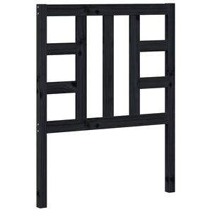 vidaXL Posteljno vzglavje črno 81x4x100 cm trdna borovina