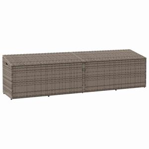 vidaXL Vrtna shranjevalna &scaron;katla siva 220x50x58 cm poli ratan