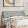 vidaXL Poglavni vzglavnik Svetlo siva 180 x 50 cm Mikrofiber tkanina