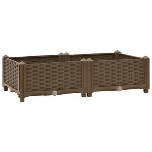 vidaXL Visoka greda 80x40x23 cm polipropilen