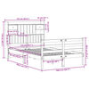 vidaXL Posteljni okvir brez vzmetnice 135x190 cm trdna borovina