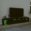 vidaXL TV omarica z LED lučkami črna 230x36,5x40 cm