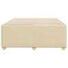 vidaXL Posteljni okvir brez vzmetnice krem 120x190 cm blago