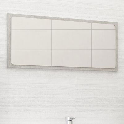 vidaXL Kopalniško ogledalo betonsko sivo 80x1,5x37 cm iverna plošča