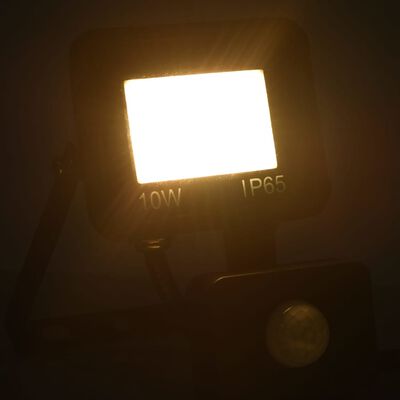 vidaXL LED reflektor s senzorjem 10 W toplo bel