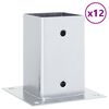 vidaXL Podstavki za stebre kvadratni 12 kosov srebrni 81x81 mm