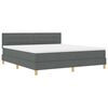 vidaXL LED Box Spring Postelja Temno siva 180 x 200 cm blago