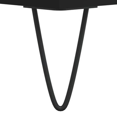 vidaXL Klubska mizica črna 90x60x35 cm inženirski les