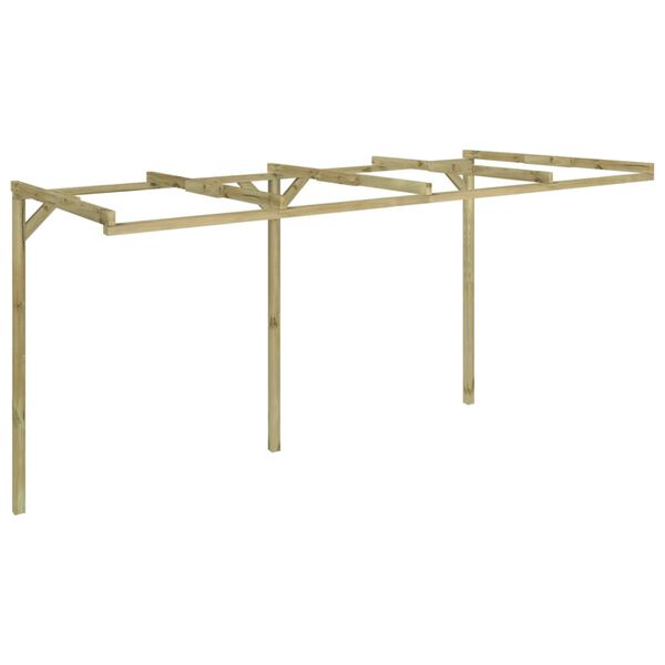 vidaXL Prislonska pergola 2x4x2,2 m lesena