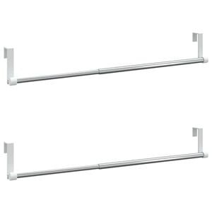 vidaXL Karnise 2 kosa bele in srebrne 40&ndash;60 cm aluminij