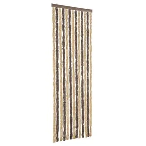 vidaXL Zavesa proti mrčesu temno rjava in bež 56x185 cm &scaron;enilja
