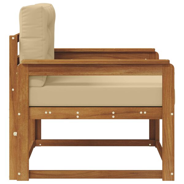 vidaXL Srednji zunanji kavč Masiven les akacije Naravna